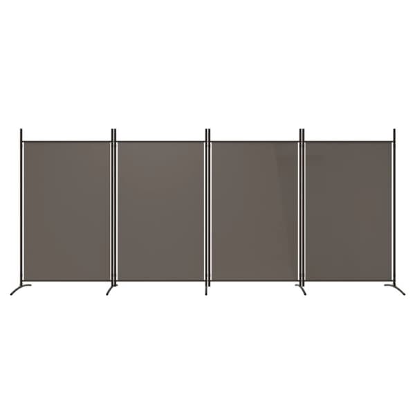 vidaXL 4-panels rumdeler 346x180 cm stof antracitgrå -  Rumdelere
