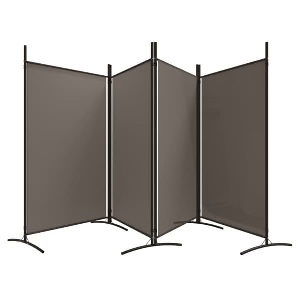 vidaXL 4-panels rumdeler 346x180 cm stof antracitgrå -  Rumdelere