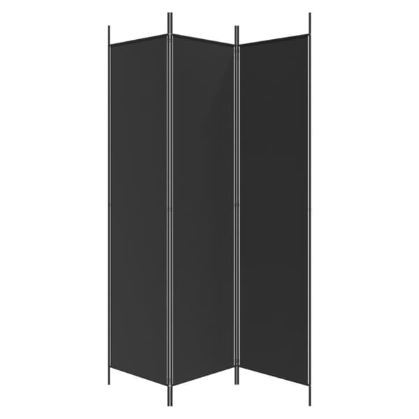 vidaXL 3-panels rumdeler 150x200 cm stof sort -  Rumdelere