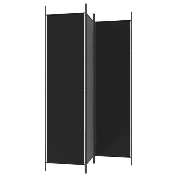 vidaXL 3-panels rumdeler 150x200 cm stof sort -  Rumdelere