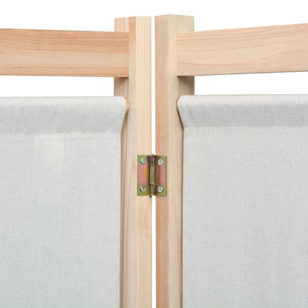 vidaXL 3-panels rumdeler 120 x 170 x 4 cm stof cremefarvet -  Rumdelere
