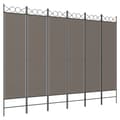 Miniatyrbillede 3 af 9: vidaXL 5-panels rumdeler 240x200 cm stof antracitgrå -  Rumdelere
