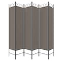Miniatyrbillede 5 af 9: vidaXL 5-panels rumdeler 240x200 cm stof antracitgrå -  Rumdelere