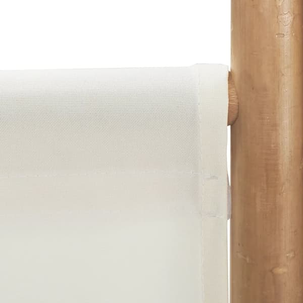 vidaXL 6-panels rumdeler 240 cm foldbar bambus og kanvas - Rumdelere