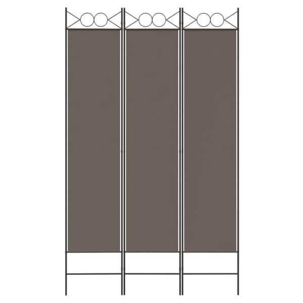 vidaXL 3-panels rumdeler 120x200 cm stof antracitgrå -  Rumdelere