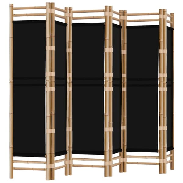 vidaXL 6-panels rumdeler 240 cm foldbar bambus og kanvas - Rumdelere