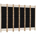Miniatyrbillede 4 af 10: vidaXL 6-panels rumdeler 240 cm foldbar bambus og kanvas -  Rumdelere