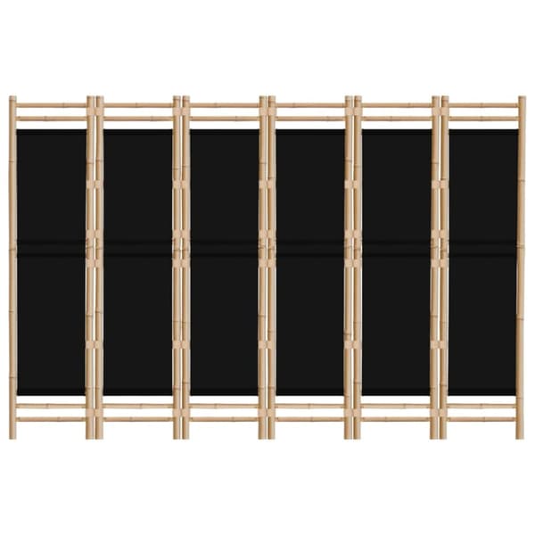 vidaXL 6-panels rumdeler 240 cm foldbar bambus og kanvas - Rumdelere