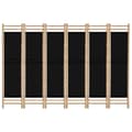 Miniatyrbillede 5 af 10: vidaXL 6-panels rumdeler 240 cm foldbar bambus og kanvas -  Rumdelere