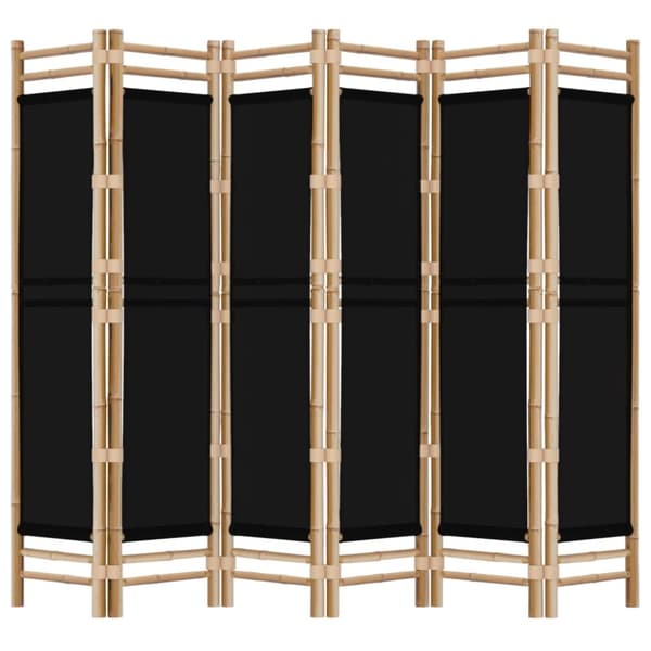 vidaXL 6-panels rumdeler 240 cm foldbar bambus og kanvas - Rumdelere