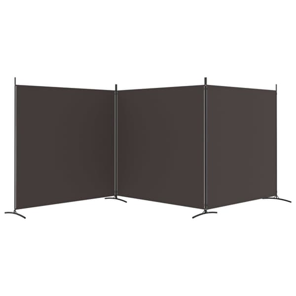 vidaXL 3-panels rumdeler 525x180 cm stof brun -  Rumdelere