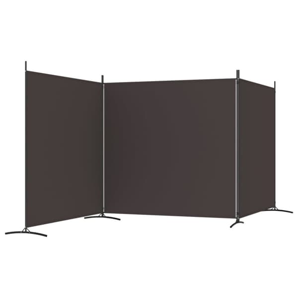 vidaXL 3-panels rumdeler 525x180 cm stof brun -  Rumdelere