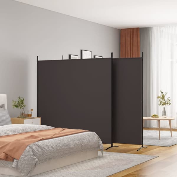 vidaXL 3-panels rumdeler 525x180 cm stof brun -  Rumdelere