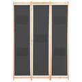 Miniatyrbillede 3 af 9: vidaXL 3-panels rumdeler 120 x 170 x 4 cm stof grå -  Rumdelere