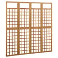 Miniatyrbillede 4 af 7: vidaXL 4-panels rumdeler/espalier 161x180 cm massivt grantræ -  Rumdelere