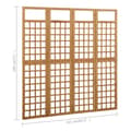 Miniatyrbillede 7 af 7: vidaXL 4-panels rumdeler/espalier 161x180 cm massivt grantræ -  Rumdelere