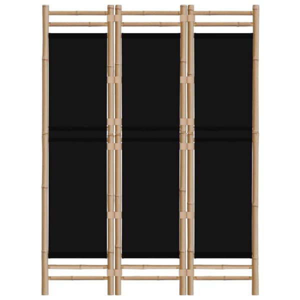 vidaXL 3-panels rumdeler 120 cm foldbar bambus og kanvas -  Rumdelere