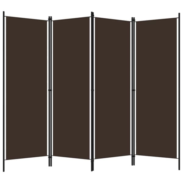 vidaXL Rumsavdelare 4 paneler brun 200x180 cm - Rumsavdelare
