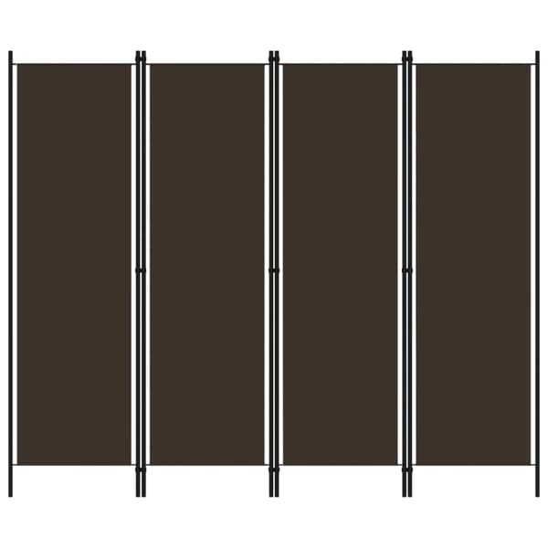 vidaXL Rumsavdelare 4 paneler brun 200x180 cm - Rumsavdelare