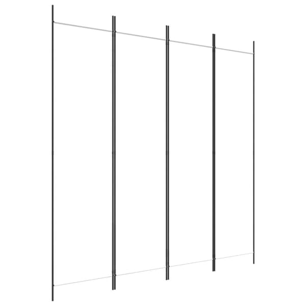vidaXL 4-panels rumdeler 200x200 cm stof hvid - Rumdelere