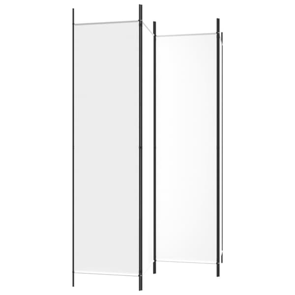 vidaXL 4-panels rumdeler 200x200 cm stof hvid - Rumdelere