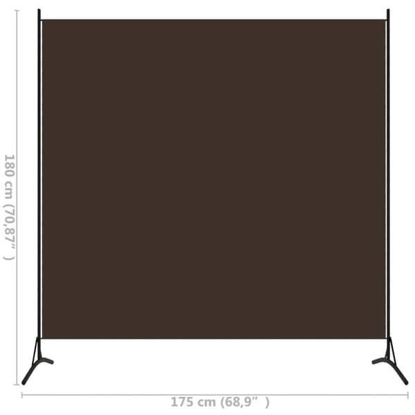 vidaXL rumdeler 175x180 cm stof brun -  Rumdelere