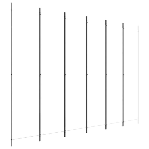 vidaXL 6-panels rumdeler 300x220 cm stof hvid - Rumdelere