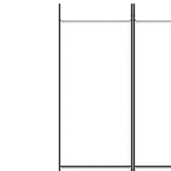 vidaXL 6-panels rumdeler 300x220 cm stof hvid - Rumdelere