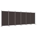 Miniatyrbillede 3 af 9: vidaXL 6-panels rumdeler 520x180 cm stof brun -  Rumdelere