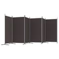 Miniatyrbillede 6 af 9: vidaXL 6-panels rumdeler 520x180 cm stof brun -  Rumdelere