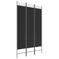 Miniatyrbillede 3 af 9: vidaXL 3-panels rumdeler 120x200 cm stof sort -  Rumdelere