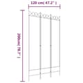 Miniatyrbillede 9 af 9: vidaXL 3-panels rumdeler 120x200 cm stof sort -  Rumdelere