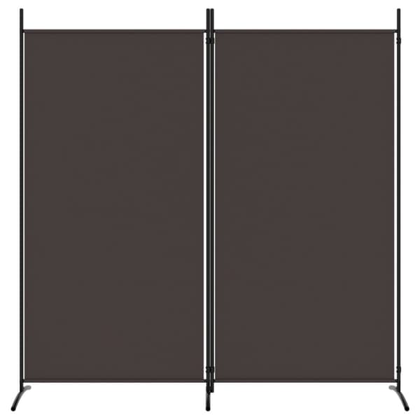 vidaXL 2-panels rumdeler 175x180 cm stof brun -  Rumdelere