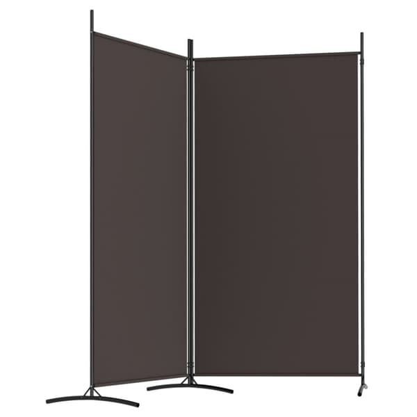vidaXL 2-panels rumdeler 175x180 cm stof brun -  Rumdelere