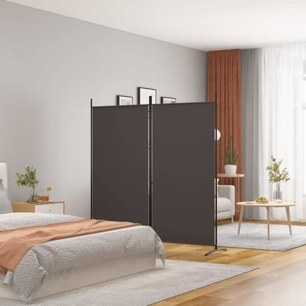 vidaXL 2-panels rumdeler 175x180 cm stof brun -  Rumdelere