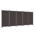 Miniatyrbillede 3 af 9: vidaXL 5-panels rumdeler 433x180 cm stof brun -  Rumdelere