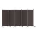 Miniatyrbillede 5 af 9: vidaXL 5-panels rumdeler 433x180 cm stof brun -  Rumdelere