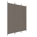Miniatyrbillede 3 af 9: vidaXL 3-panels rumdeler 150x200 cm stof antracitgrå -  Rumdelere