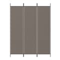 Miniatyrbillede 4 af 9: vidaXL 3-panels rumdeler 150x200 cm stof antracitgrå -  Rumdelere