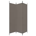 Miniatyrbillede 6 af 9: vidaXL 3-panels rumdeler 150x200 cm stof antracitgrå -  Rumdelere
