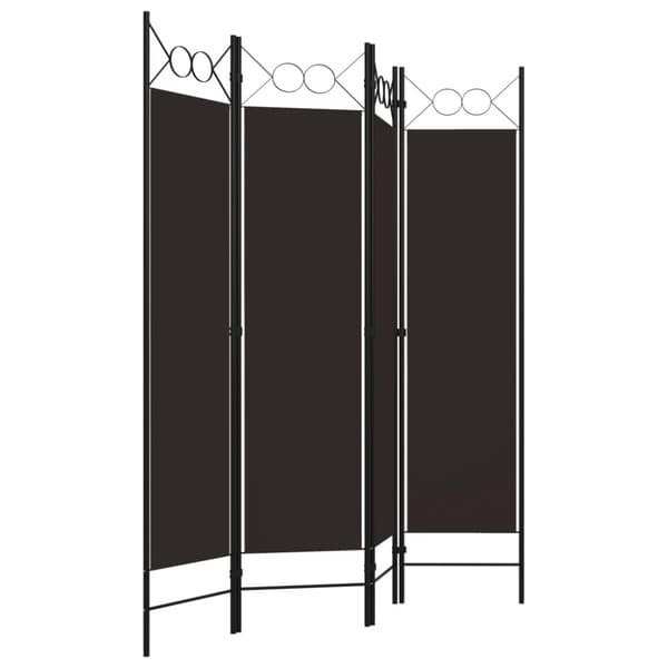 vidaXL 4-panels rumdeler 160x180 cm brun -  Rumdelere