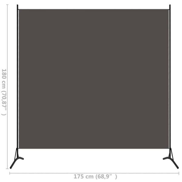 vidaXL rumdeler 175x180 cm stof antracitgrå -  Rumdelere