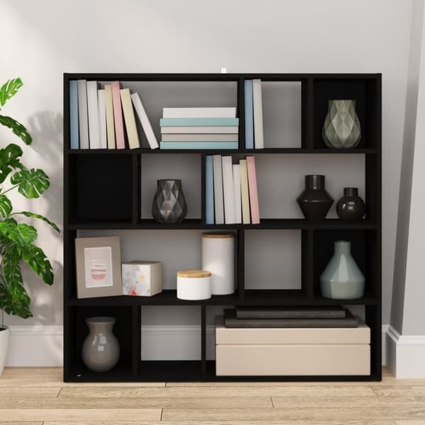 vidaXL bogreol/rumdeler 105x24x102 cm sort -  Rumdelere