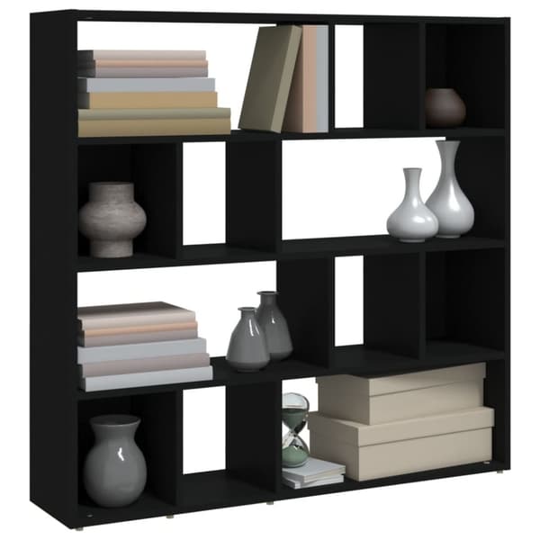 vidaXL bogreol/rumdeler 105x24x102 cm sort -  Rumdelere