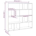 Miniatyrbillede 9 af 10: vidaXL bogreol/rumdeler 105x24x102 cm sort -  Rumdelere