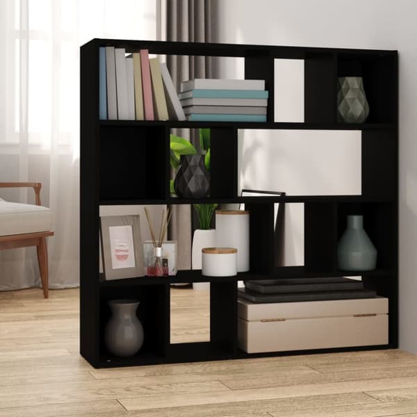 vidaXL bogreol/rumdeler 105x24x102 cm sort -  Rumdelere