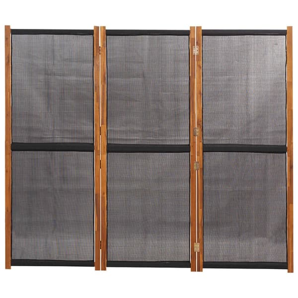 vidaXL 3-panels rumdeler 210x180 cm sort -  Rumdelere