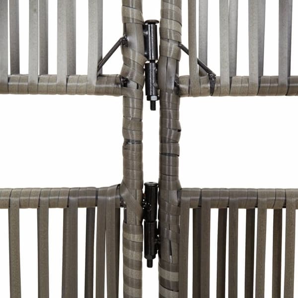 vidaXL rumdeler 6 paneler polyrattan grå - Rumdelere
