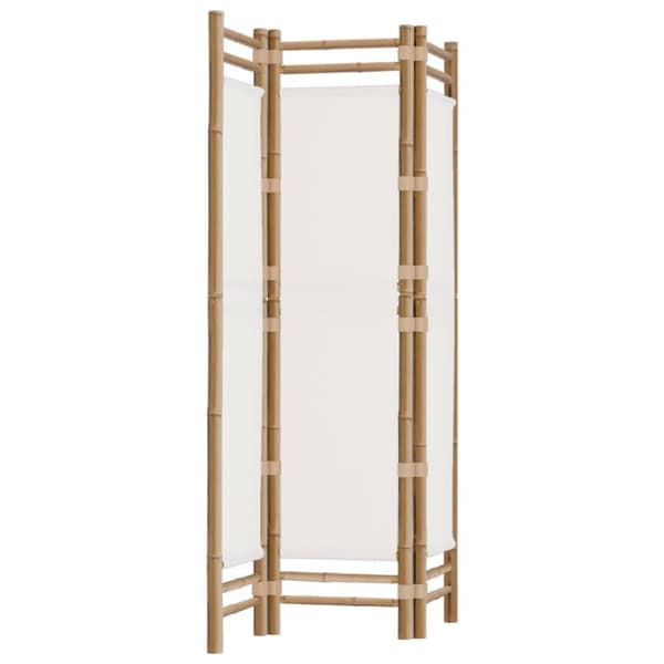 The Living Store 3-panels rumdeler 120 cm foldbar bambus og kanvas - Rumdelere