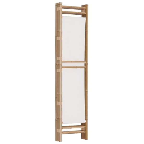 The Living Store 3-panels rumdeler 120 cm foldbar bambus og kanvas - Rumdelere